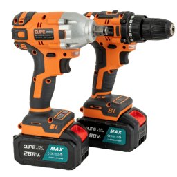 Trusa 1 masina de gaurit + 1 insurubat pe acumulator cu impact 2 acumulatori 4 Ah JPE