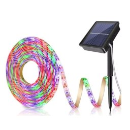Banda LED multicolora Q ZD933 cu panou solar si telecomanda 5 metri