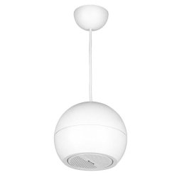 Difuzor sferic suspendat tip pendant 15W pe 100V DSP107 cu terminale multiple Alb