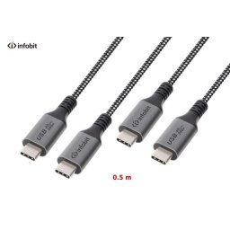 Accesorii Audio Hi-Fi Cablu USB4 type C to C, Infobit iCable-U4-CC4005, 40Gbps, E-Marker, 0.5m