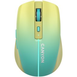 Mouse Office, wireless cu încărcare, optic, 6 butoane + scroll, Yellow Blue