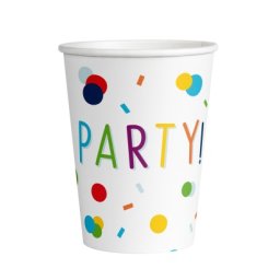 Pahare petrecere aniversara confetti 250 ml