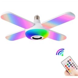 Bec 4 brate cu lumina multicolora RGB si functie muzicala prin Bluetooth