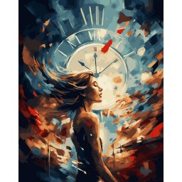 Set pictura pe numere, cu sasiu, Nu pierde timpul!, 40x50 cm