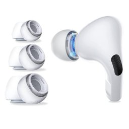 Dopuri din Silicon pentru AirPods Pro 1 / 2, XS, S, L (set 3) - (ET1) - White