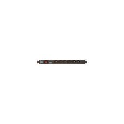 Priza rack PDU 6 porturi cu intrerupator si mufa pentru UPS