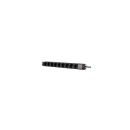 Priza rack PDU 9 porturi cu intrerupator si mufa pentru UPS