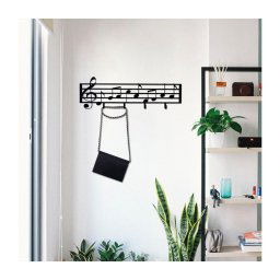Cuier de perete 60x19 cm metal note muzicale