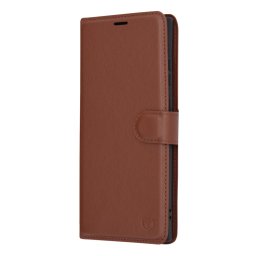 Husa carte Samsung Galaxy S23 Ultra Techsuit Leather folio maro