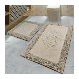 SET 2x covoraș pentru baie PIANTE 60/100 cm maro