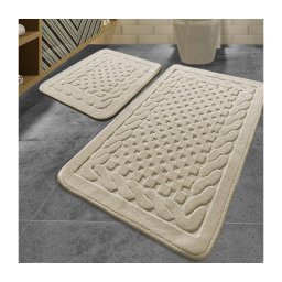Set de 2 covorașe de baie BAMBI, 60 x 100 cm, bej