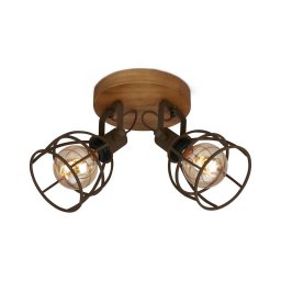 Spot Brilo VINTAGE 2xE27/25W/230V maro