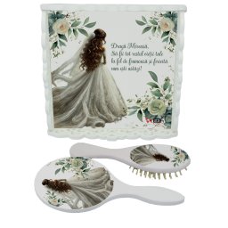 Set gatit mireasa, Visare, tavita dantelata nepersonalizata, 3 piese - ALIF410019