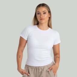 STRIX Tricou pentru femei Ribbed White L