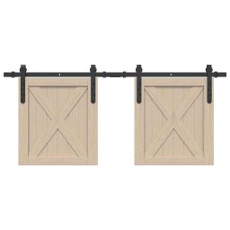 Set usi glisante pentru dulap 122 cm otel carbon GartenMobel Dekor