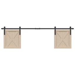 Set usi glisante pentru dulap 183 cm otel carbon GartenMobel Dekor