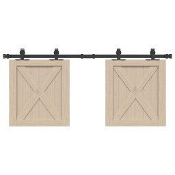 Set usi glisante pentru dulap 122 cm otel carbon GartenMobel Dekor