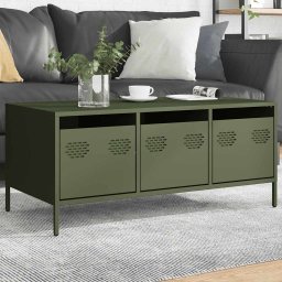 Masuta cafea verde masliniu otel laminat la rece GartenMobel Dekor
