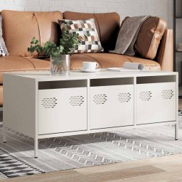Masuta de cafea, negru, 101,5x50x43,5 cm, otel laminat la rece GartenMobel Dekor