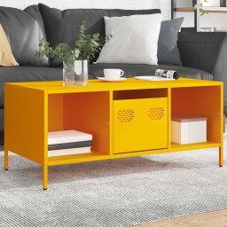 Masuta de cafea galben mustar otel laminat la rece GartenMobel Dekor