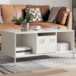 Masuta de cafea, negru, 101,5x50x43,5 cm, otel laminat la rece GartenMobel Dekor