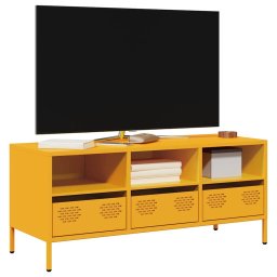 Dulap TV, galben mustar, 101,5x39x43,5 cm, otel laminat la rece GartenMobel Dekor