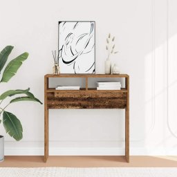 Masa consola, Lemn vechi, 78x30x80 cm, PAL GartenMobel Dekor