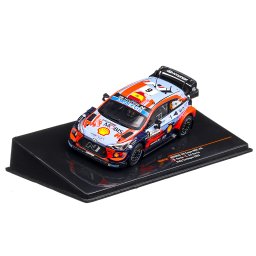 Hyundai i20 Coupe WRC #6 Rallye WM 2020 D.Sordo, macheta auto, scara 1:43, rosu cu albastru, Ixo