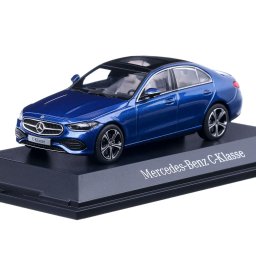 Macheta auto Mercedes-Benz C-Class (W206) 2021, scara 1:43, albastru metalizat, Herpa