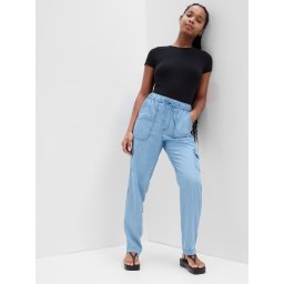 Pantaloni chino pentru femei GAP - albastru