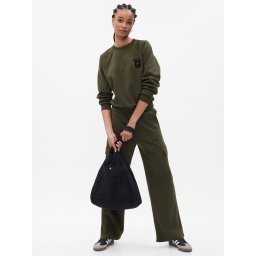 Pantaloni sport pentru femei GAP - verde inchis