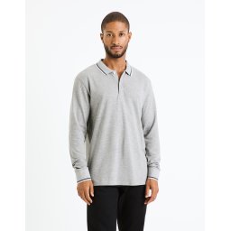 Tricouri polo pentru barbati Celio - gri deschis