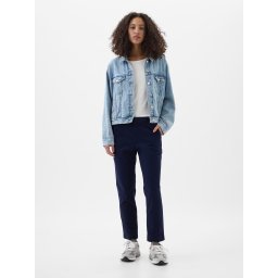 Pantaloni chino pentru femei GAP - albastru inchis