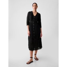 Rochii tip camasa pentru femei GAP - negru