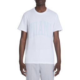 Celio White Jeville Patterned Sae T-Shirt - Men's