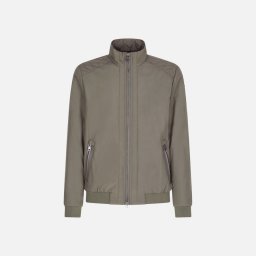 Dark Green Men's Quilted Jacket Geox Damiano - Mens