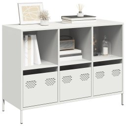 Dulap, alb, 101,5x39x73,5 cm, otel laminat la rece GartenMobel Dekor