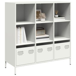 Dulap înalt, alb, 101,5x39x103,5 cm, otel GartenMobel Dekor