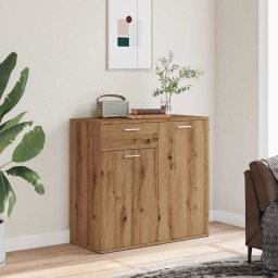 Dulap, stejar artizanal, 80x36x75 cm, lemn prelucrat GartenMobel Dekor