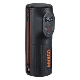 Compresor Compresor auto cu acumulator, afisaj digital iluminat, memorie pentru salvarea setarilor de presiune pentru 4 autovehicule si functie auto stop la atingerea presiunii setate. Functie powerbank 5200 mAh Adaptoare pentru valve Presta, mingi etc.