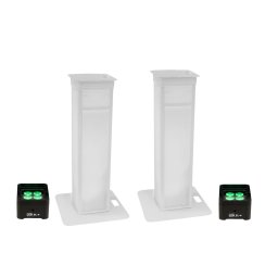 Eurolite 2x Stage Stand cu inaltime reglabila alb + truss light