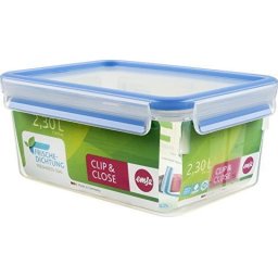 Cutii alimentare Emsa Clip & Close food storage container (transparent / blue, 2.3 liters, large format)