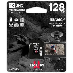 Card memorie Micro SDXC IRDM 128GB microSD UHS-I U3 + adapter
