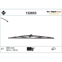 Lamela stergator 650 mm