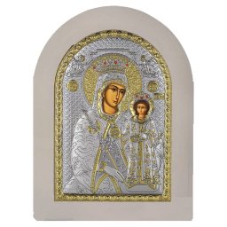 Icoana Maicii Domnului Imparateasa Argint 10x14cm Auriu