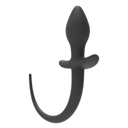 Erospace Silicone Anal Plug with Tail Wild Play C3 Black