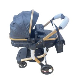 Carucior 2 in 1cu maner reversibil, transformabil landou-sport, 518 Negru