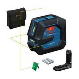 Bosch - GLL 20-22 G - Nivela laser cu linii, 20 m, +/-0.3 mm/m, 2 linii laser, fascicul verde, suport perete, geanta textila