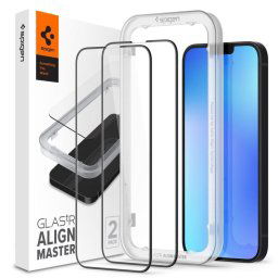 Husa Sticlă călită GLAS.tR AlignMaster (set 2) pentru iPhone 13 Pro Max – negru (ramă)
