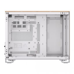 Carcasa 2500X TG MiddleTower Fara sursa mATX mITX White/Bamboo Aluminum